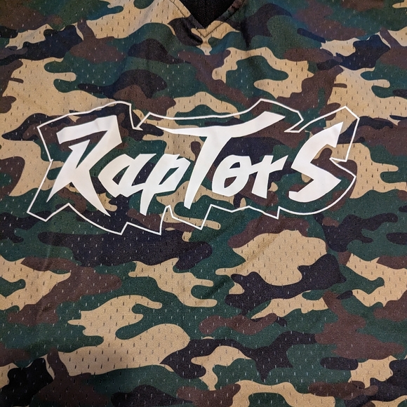 Mitchell & Ness Hardwood Classics Raptors Short Sleeve Jersey, Green Camo, 2XL - Picture 5 of 9